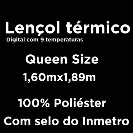 Imagem de Lençol Térmico Digital Queen 9 Temperaturas BBC Têxtil