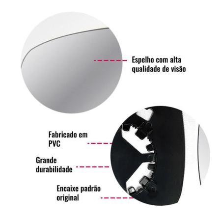 Imagem de Lente Retrovisor Ford Ka 2014 a 2022 Direito