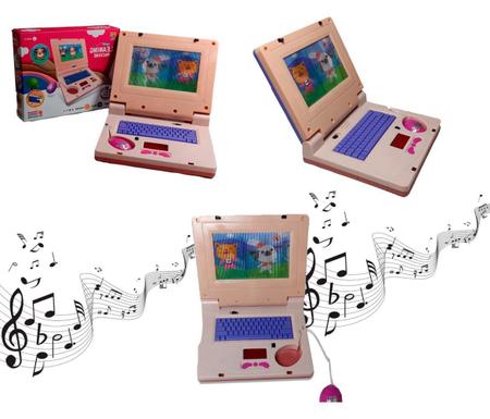 Imagem de Leptop Notebook Infantil Toca Musica E Luz Brinquedo Educativo Portatil