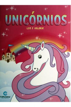 Livro Ler e Colorir Unicórnios - Bom Preço Magazine