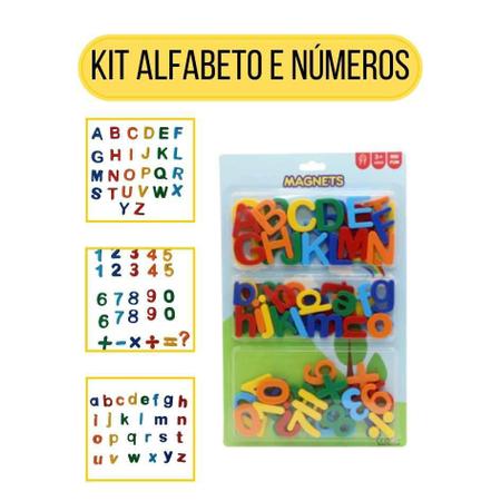Letras e Números Magnéticos - Alfabeto Infantil Imã - Cores Sortidas - 3cm x 2cm - Fenícia Imagem de Letras e Números Magnéticos - Alfabeto Infantil Imã - Cores Sortidas - 3cm x 2cm
