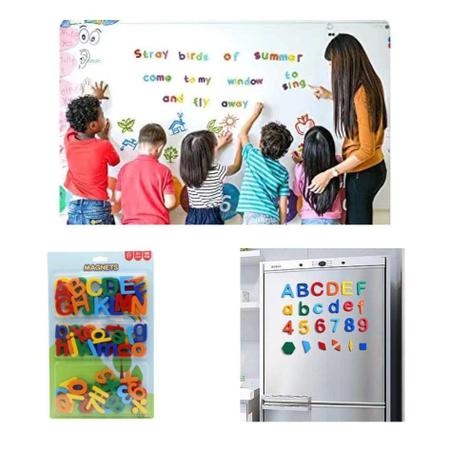 Letras e Números Magnéticos - Alfabeto Infantil Imã - Cores Sortidas - 3cm x 2cm - Fenícia Imagem de Letras e Números Magnéticos - Alfabeto Infantil Imã - Cores Sortidas - 3cm x 2cm