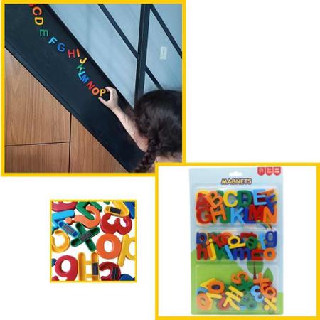 Letras e Números Magnéticos - Alfabeto Infantil Imã - Cores Sortidas - 3cm x 2cm - Fenícia Imagem de Letras e Números Magnéticos - Alfabeto Infantil Imã - Cores Sortidas - 3cm x 2cm