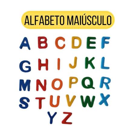 Letras e Números Magnéticos - Alfabeto Infantil Imã - Cores Sortidas - 3cm x 2cm - Fenícia Imagem de Letras e Números Magnéticos - Alfabeto Infantil Imã - Cores Sortidas - 3cm x 2cm