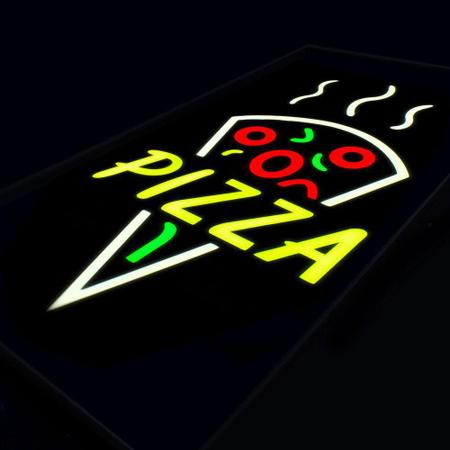 Imagem de Letreiro Em Led 44cm x 24cm Painel Placa Luminosa Escrito Pizza