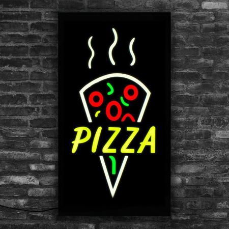 Imagem de Letreiro Em Led 44cm x 24cm Painel Placa Luminosa Escrito Pizza