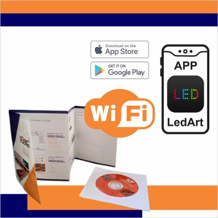 Imagem de Letreiro Led Rgb 70x20 Painel Led Wifi App Cores Editáveis