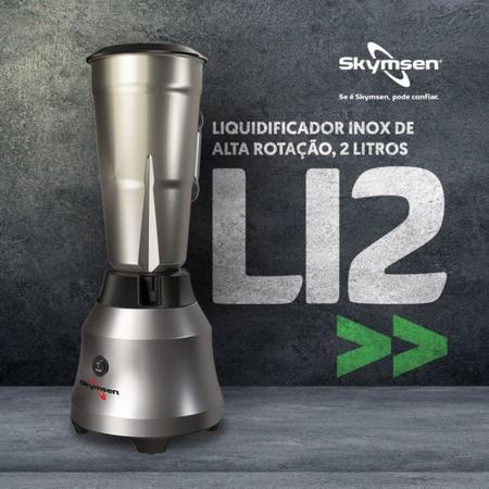 Imagem de LI2 - LIQUIDIFICADOR INOX COPO INOX, ALTA ROTAÇÃO, 2,0 LITROS - 900 W 220 V Skymsen