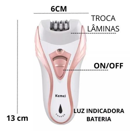 Imagem de Liberdade De Movimento Com O Depilador Kemei Km-3010 Sem Fio