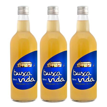 Imagem de Licor Aperitivo Cachaça Busca Vida 750ml 03 Unidades