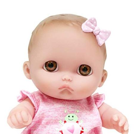 Imagem de Lil Cutesies 8.5" All Vinyl Baby Doll   posable e lavável  de roupa removível Mimi - Olhos Castanhos  JC Toys  Idades 2+