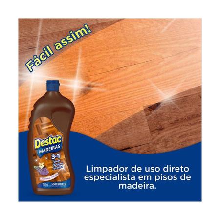 Imagem de Limpa Piso Destac para Pisos de Madeira Lavanda e Vanilla 750ml
