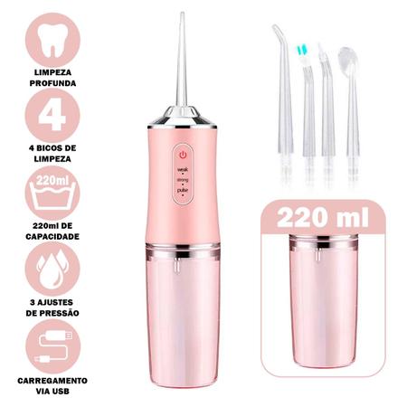 Imagem de Limpador Bucal Elétrico Bivolt Para Limpeza Profunda De Dentes Gengiva E Prótese