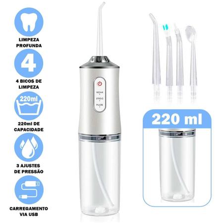 Imagem de Limpador Bucal Portátil Bivolt Recarregável Higiene Completa