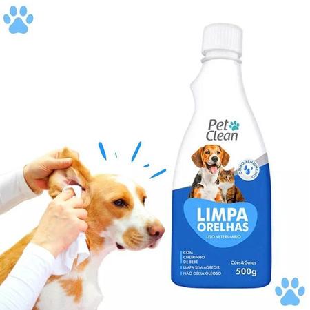 Imagem de Limpador de Orelha Limpa Ouvido Cachorro Gato PET Clean 500G