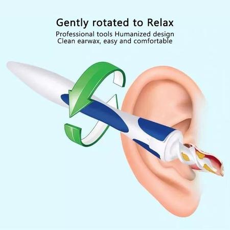 Imagem de Limpador de Ouvido Espiral Removedor Cera Do Ouvido Cotonete 16 Ponteiras