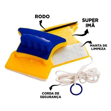Limpador Magnético De Janela Vidro Rodo Mágico Dupla Face - Laurus Imagem de Limpador Magnético De Janela Vidro Rodo Mágico Dupla Face