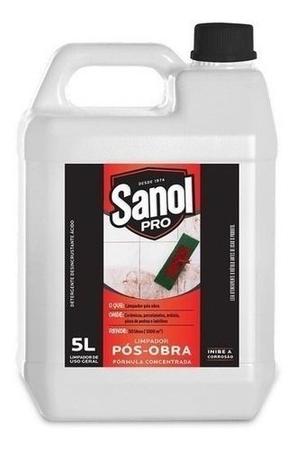 Imagem de Limpador Pós Obra Desinfetante Concentrado 5lt Sanol Profiss