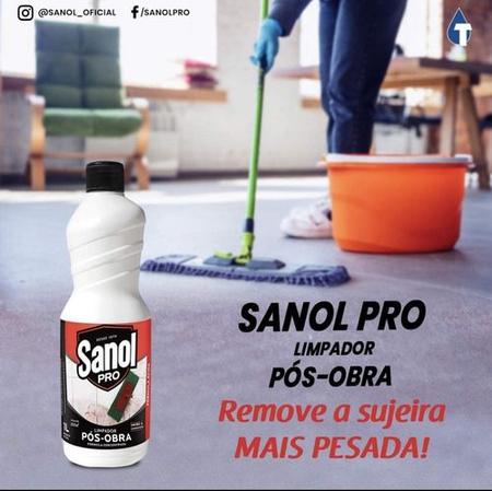 Imagem de Limpador Pós Obra Desinfetante Concentrado 5lt Sanol Profiss