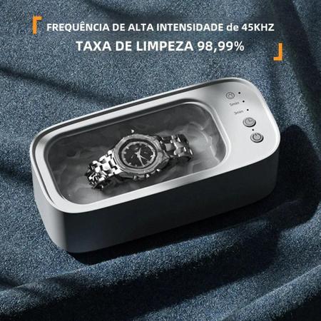 Imagem de Limpador Ultrassônico 3 em 1 - Alta Frequência, 360° - Para Joias e Maquiagem