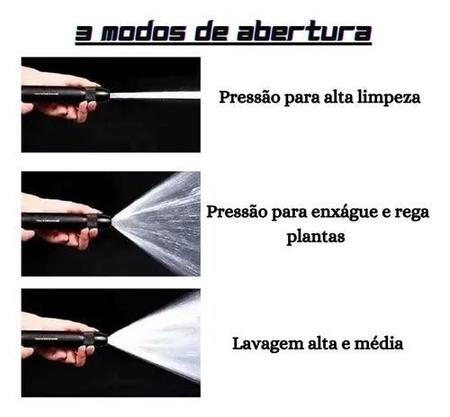 Imagem de Limpeza Impecável: Bico de Alta Pressão para Mangueira 3 em 1 com Reforço Extra