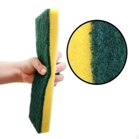 Imagem de  limpeza profunda mop abrasivo esponja esfregao  limpa vidros chão cozinha casa  pisos