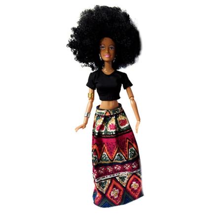 Imagem de Linda Boneca Negra -cabelos Cacheados - Estilo Barbie