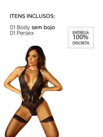 Lingerie Sexy Body Sensual com Luvas Ligas e Persex - Segredo da Paixão -  Conjunto de Lingerie - Magazine Luiza
