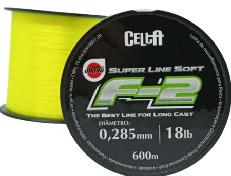 Imagem de Linha Celta F2 Soft Yellow Com 600m  Super linha 0,28MM  18LB  600M