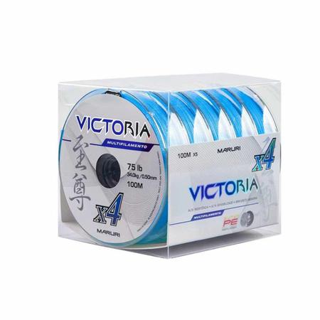 Imagem de Linha de Pesca Multifilamento 4 Fios Victoria Azul 500m