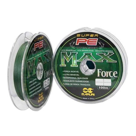 Imagem de Linha de Pesca Multifilamento Maruri Super PE Max Force 4X Verde 100m