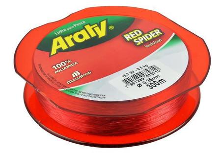 Imagem de Linha Monofilamento Araty Red Spider 0,30mm - 300 Metros