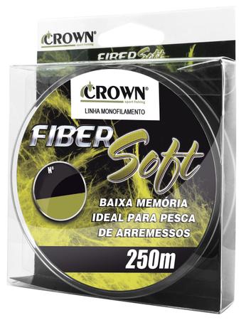 Imagem de Linha Monofilamento Crown Fiber Soft 0,37mm 27lb/12,23kg - 250 Metros 