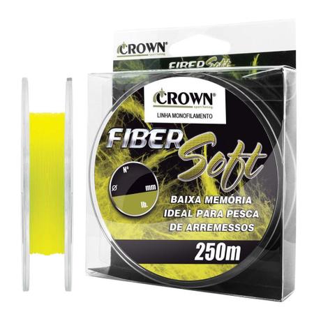 Imagem de Linha Monofilamento Crown Fiber Soft 0,40mm 32lb/14,49kg - 250 Metros 