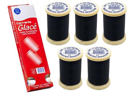 Linha Para Costura Glacê 30 Branca - 20 Carretéis De 150M - Glace Imagem de Linha Para Costura Glacê 30 Branca - 20 Carretéis De 150M