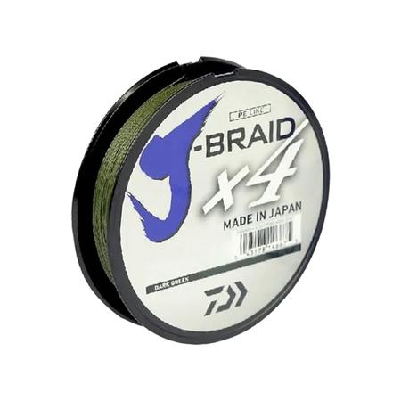 Imagem de Linha Pesca Multifilamento Daiwa J-Braid X4 Fios 270m 0.19mm 15 Lbs Verde