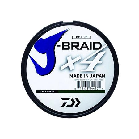 Imagem de Linha Pesca Multifilamento Daiwa J-Braid X4 Fios 270m 0.19mm 15 Lbs Verde