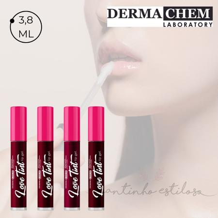 Imagem de Lip Gel Love Tint Derma Chem Brilho 4 Unid