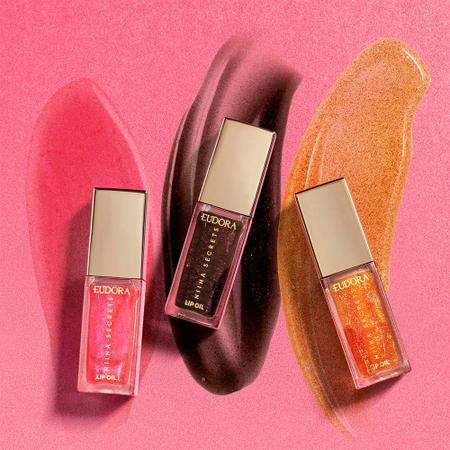 Lip Oil Eudora Shine Flowers Rosa Silvestre Niina Secrets Imagem de Lip Oil Eudora Shine Flowers Rosa Silvestre Niina Secrets