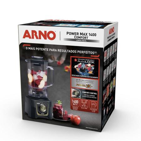 Imagem de Liquidificador Arno Power Max Autolock 1400W Cinza  LN82