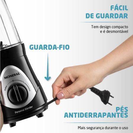 Imagem de Liquidificador Mondial Personal Blender 300W Preto 127V 78670-01