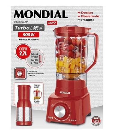 Imagem de Liquidificador Mondial Turbo Full 900w L900 220v