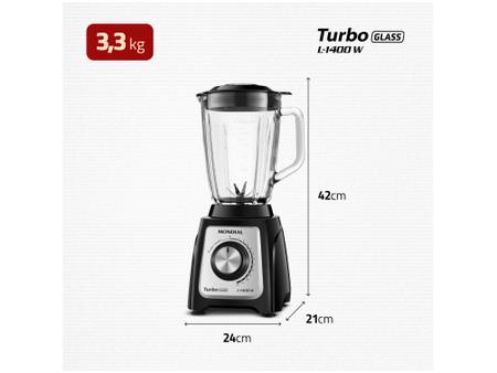 Imagem de Liquidificador Mondial Turbo Glass L-1400 GI