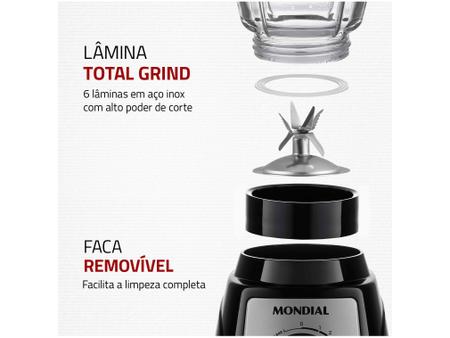 Imagem de Liquidificador Mondial Turbo Glass L-1400 GI