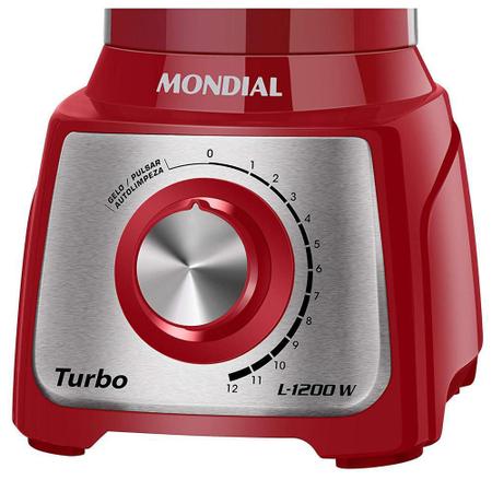Imagem de Liquidificador Mondial Turbo Inox 1200W L-1200 Ri 220V