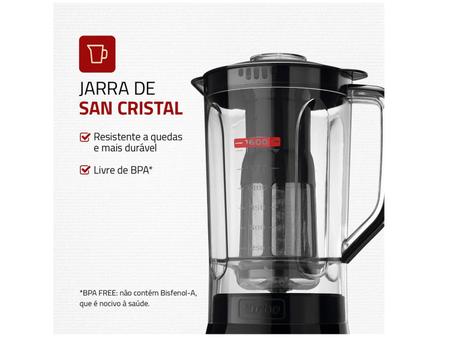 Imagem de Liquidificador Mondial Turbo Power L-99 FB com Filtro 3 Velocidades 500W Preto