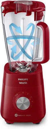 Imagem de Liquidificador Philips Walita Serie 5000 RI2240/40 Vermelho 5 Vel. + Pulsar 1200w 220v