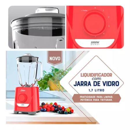 Imagem de Liquidificador Power Oster Vermelho 1,7L 127V  OSTER