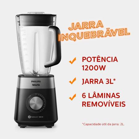 Imagem de Liquidificador Série 5000 Jarra Inquebrável Philips Walita Preto 1200W - RI2242