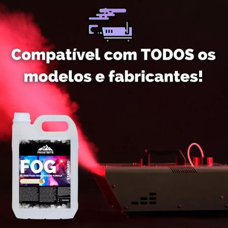 Imagem de Líquido Fluido Máquina Fumaça Fog Tutti Frutti Galão 5L Frostbite Sem Glicerina